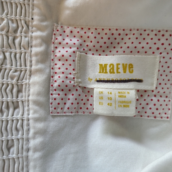 Maeve x Anthropologie Retro Strawberry Cotton Halter Midi Dress, Size 10 - Picture 7 of 8